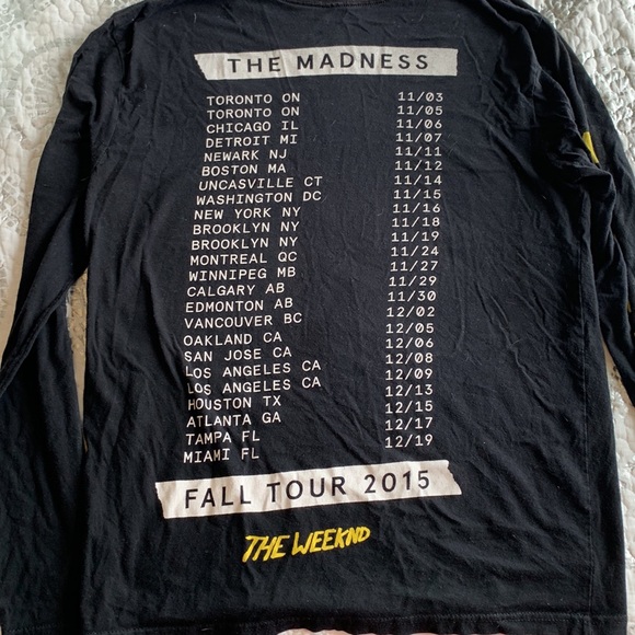 The Weeknd 2015 tour longsleeve size M - Picture 2 of 2